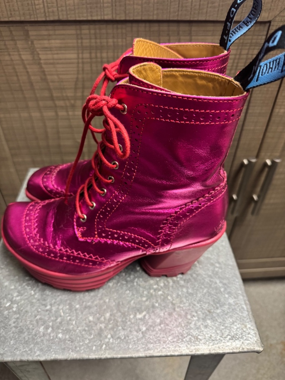 Mellow Bebop Mid Heel Brogue Boots - Picture 3 of 5